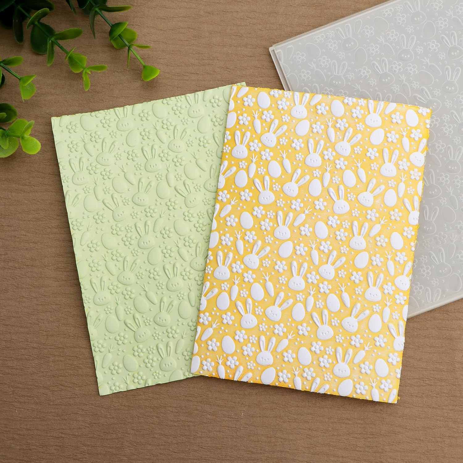 3D Embossing Folder Bunny Rabbits Easter Plastic Embossing Texture Fades Folders