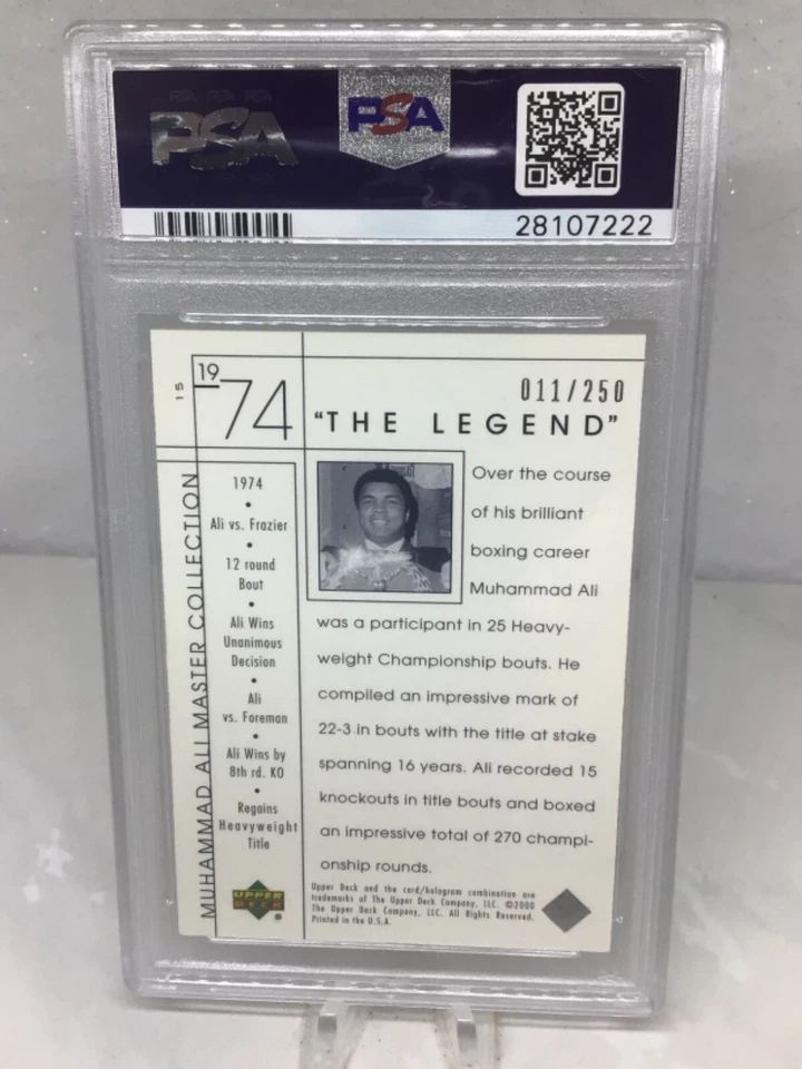 2000 Upper Deck Master Collection #15 Muhammad Ali PSA 9 (Top Pop, Pop 3) - Image 2 of 2