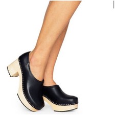 Swedish Hasbeens Bettan Clogs Womens EU 35 US 5 Scandi Cottagecore Indie Sleaze