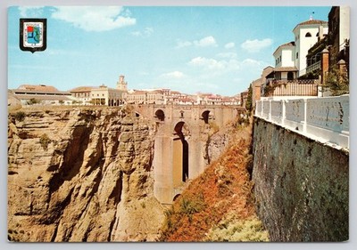 Ronda Spain New Bridge Tajo Gorge Fortis Et Fidelis Postcard