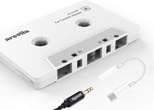 Car Audio aux Cassette Adapter and a Type C to 3.5mm Audio Aux Jack