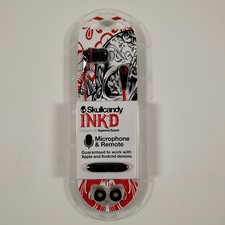 Skullcandy Ink  d Microphone  Remote Wired Earbuds - Red  Black Earphones