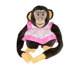 VTG Child's Playmate Hosung 1984 14 Monkey Chimp Puppet Stuffed Animal Plush