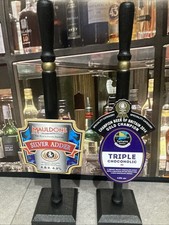 Dummy beer pump X 2 pub home bar mancave real ale genuine badges Brewery New