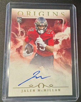 2024 Panini Origins Rookie Autographs Jalen McMillan #RAU-JMM (AU, RC) ON CARD