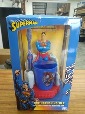 RARE Superman Toothbrush Holder, Toothbrush, and Rinse Cup. UNOPENED AND SEALED