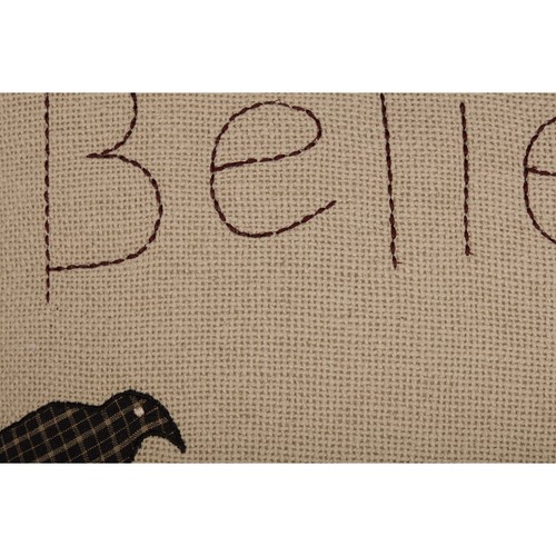 Primitive 18"x18" Believe Receive Pillow Tan Kettle Holiday Decor VHC Brands - Picture 7 of 7