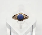 Vintage Stering Silver Howlite Scrollwork Ring Size 7.75