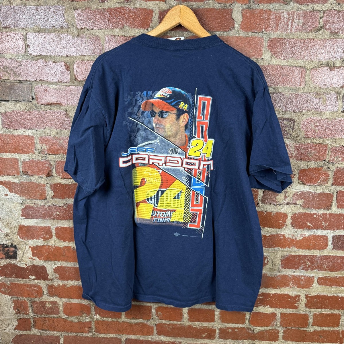 Vintage Jeff Gordon Shirt Mens 2XL Blue NASCAR Racing 24 DuPont