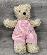 Eden Osh Kosh B Gosh Plush Teddy Bear Pink Striped Vestbak Overalls 10