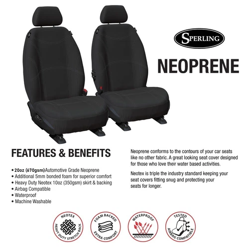 For Hyundai iLoad TQ Van 2008-2021 Neoprene FRONT Car Seat Covers Waterproof - Picture 13 of 13
