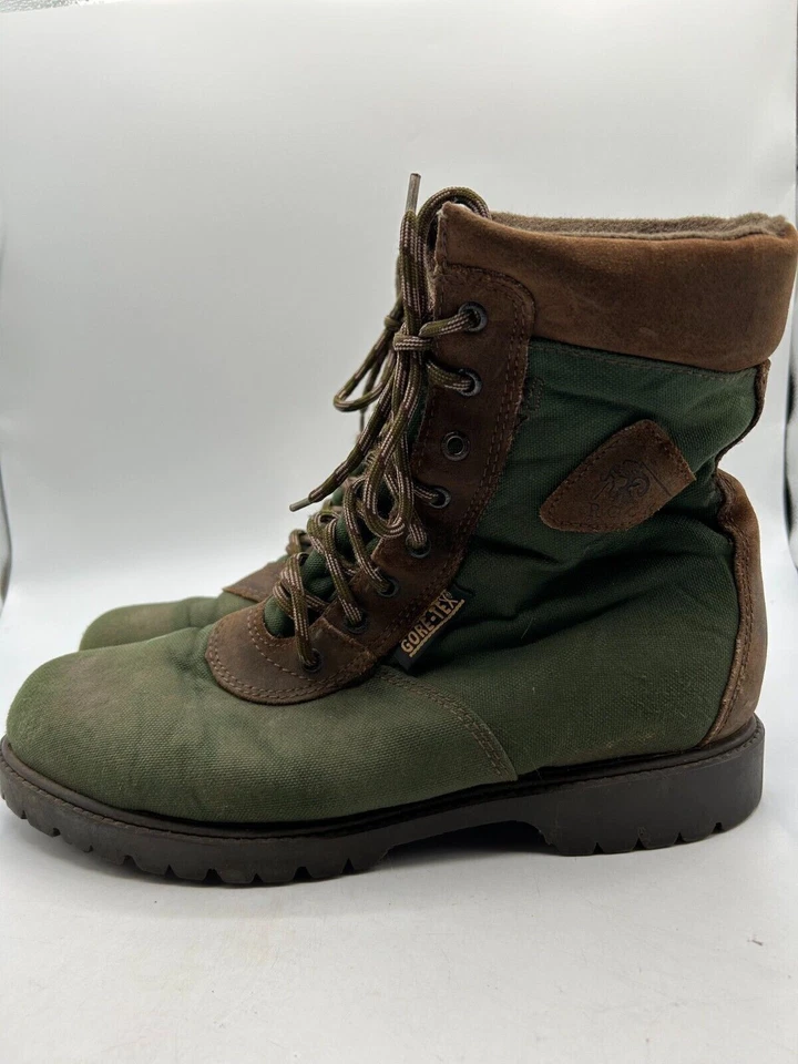 Bota de Trabajo Rocky Gore-Tex Para Hombre Talla 11 Cuero Verde Impermeable Puntera de Acero Con Cordones Foto 2 de 4