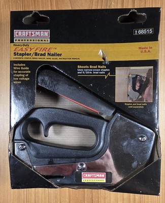 Craftsman Professional 968515 EasyFire Heavy Duty Stapler Brad Nailer USA NOS