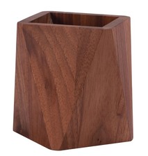 Black Walnut Wooden Desk Organization Pen Holder, Stationary Pen Organizer Du...