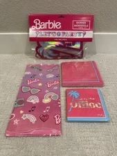 New Barbie Malibu Birthday Party Banner Napkins And Tablecloth Set