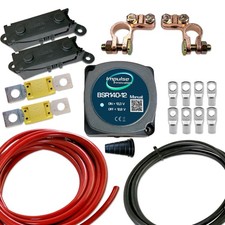 Trennrelais 12V Zweitbatterie Set Wohnmobil Camper 140A 25mm&sup2; 3,5m Kabel BSR VSR