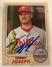 2018 Topps Heritage Tommy Joseph Autographed Card Philadelphia Phillies TC1917