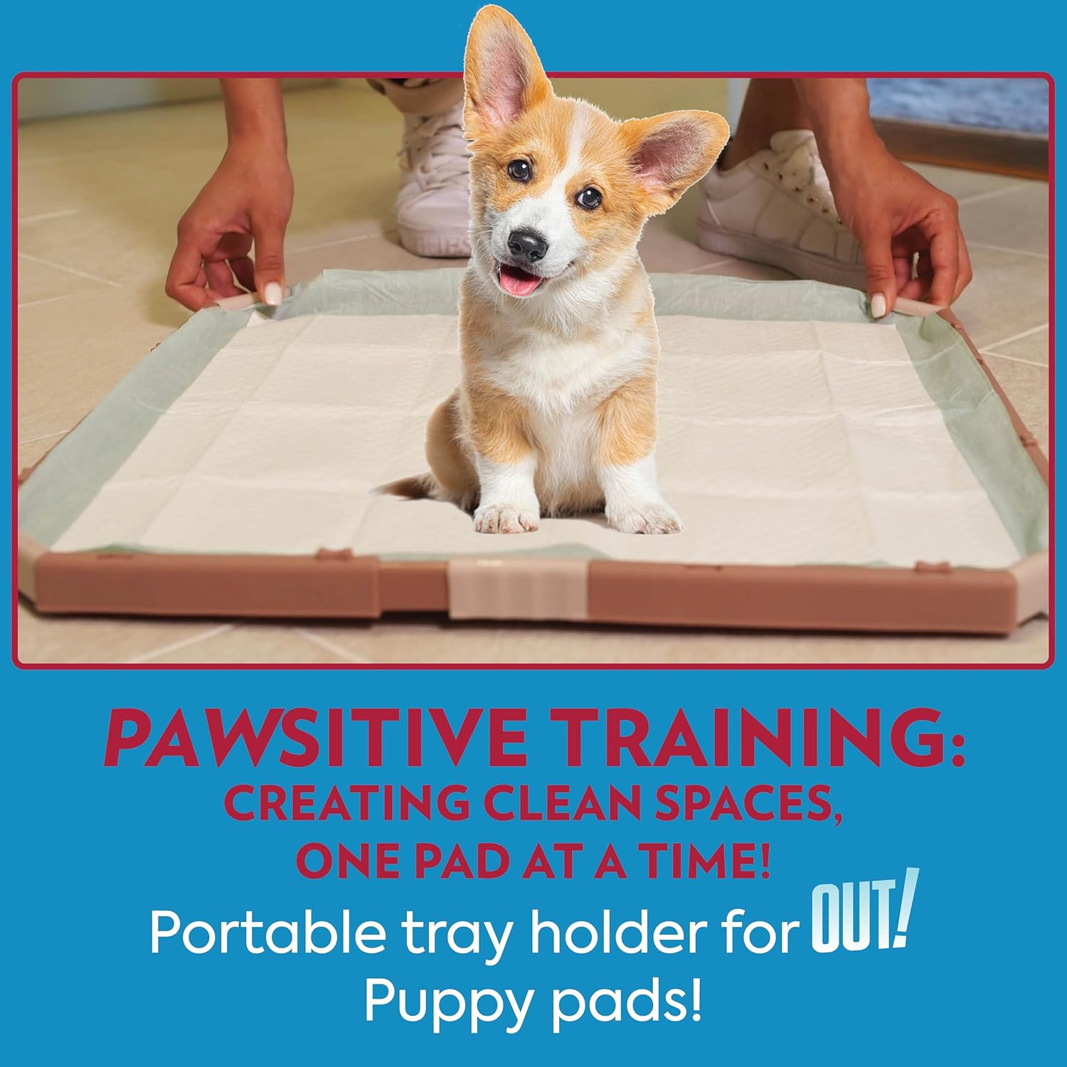 OUT! Petcare Pee Pad Holder Tray, Puppy Pads, Dog Pee Pad Tray, Puppy Essentials thumbnail 4