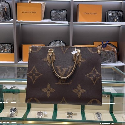 Louis Vuitton Onthego MM 'Brown Giant Monogram/Brown - Excellent #PUTAQJ