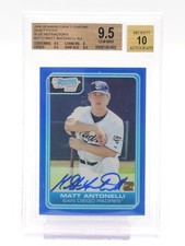 MATT ANTONELLI 2006 BOWMAN DRAFT CHROME BLUE REFRACTOR /150 1ST BGS 9.5 Q7188
