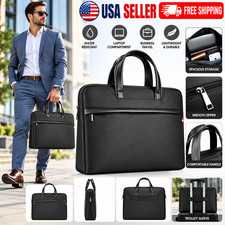 Waterproof Oxford Briefcase Men Business Work Bag 15 Inch Laptop Large Capacity