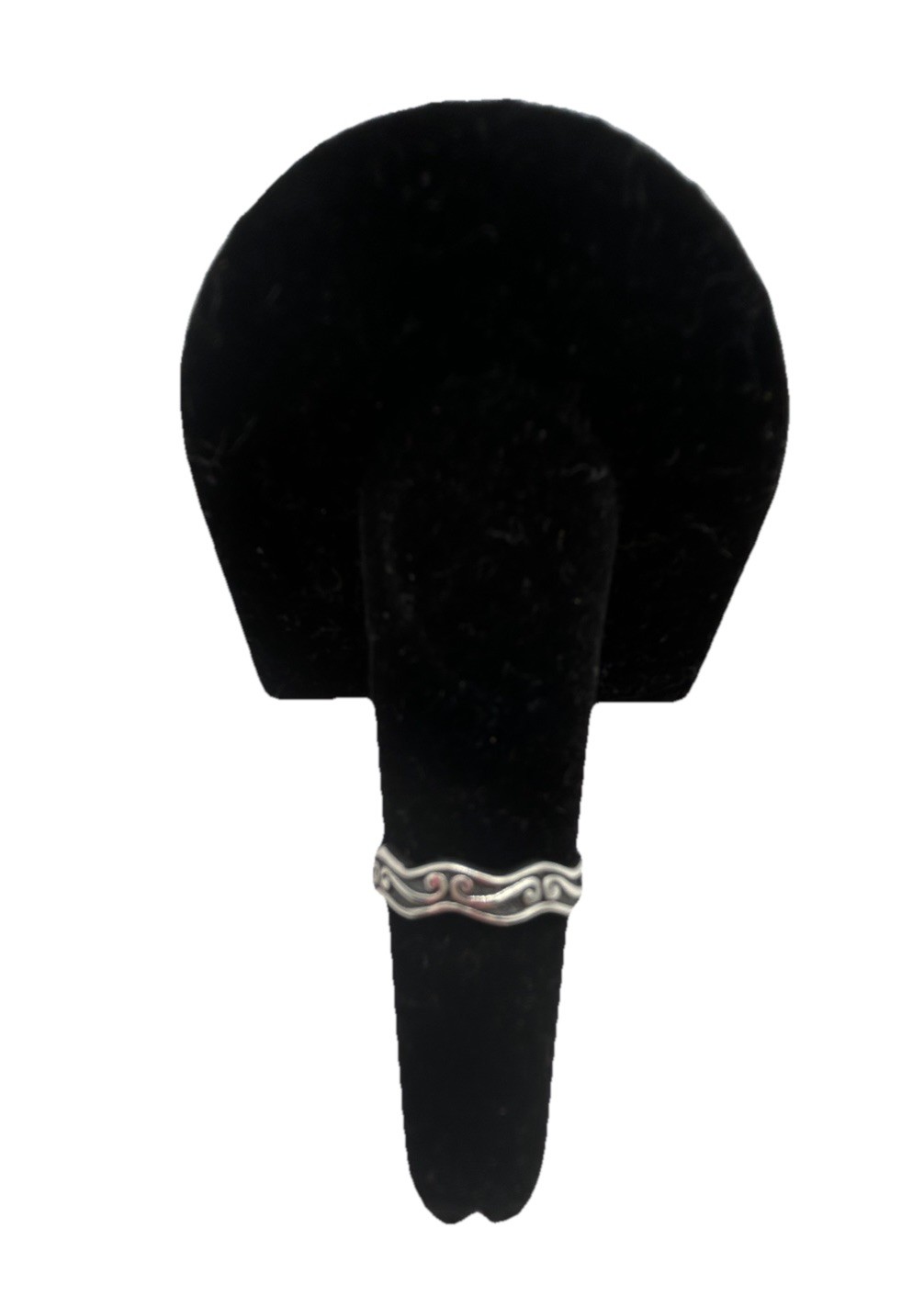 Solid Sterling Silver 925 Engraved Scroll Band Ri… - image 4