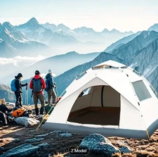 3-4 Person Pop Up Tents Waterproof Windproof Instant Tent for Camping Hiking US