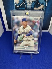 2025 Topps Stadium Club Logan Evans RC Light Blue Foil SP Mariners #52