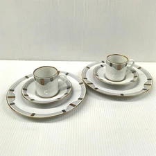 Christian Dior Godron Trio Demitas Cup Saucer Plate