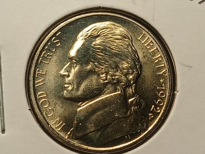 1992-P Jefferson Nickel B.U. with Steps #1