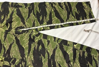 Vietnam Tigerstripe Pants, Will Fade SIZE X-LARGE Button Fly Green
