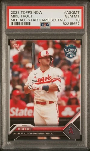2023 Topps Now All-Star Game Selections #ASG-MT Mike Trout - PSA 10