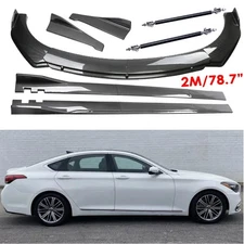 For Hyundai Veloster Carbon Fiber Front Bumper Lip Chin Spoiler Splitter Body K