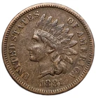1881 INDIAN CENT VERY FINE, BN FREE USA SHIPPING