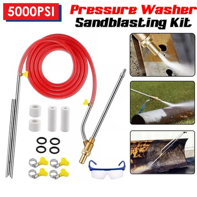 #ad 5000 PSI Sandblasting Kit for Pressure Washer Sand Blaster Attachment Power $31.98