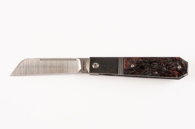Jack Wolf After Hours Jack Folding Knife Fat Carbon Dark Matter Red Handle S90V 