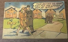 US Army Military Postcard You Better Go Mabel 1940's War Linen WW2 Humor 1943