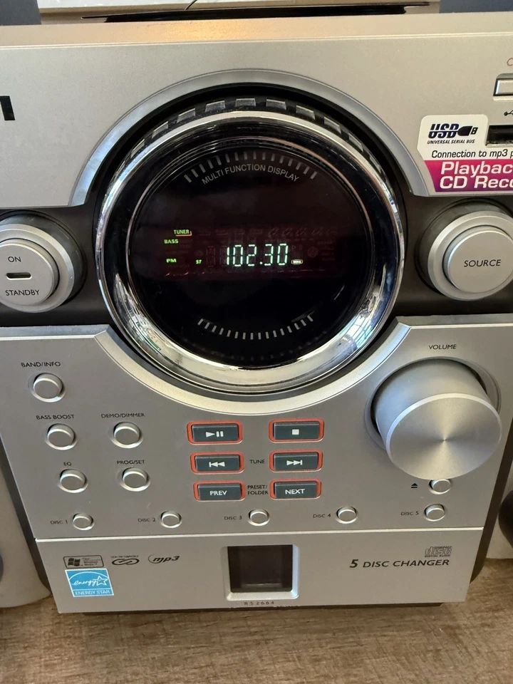 VINTAGE RCA (RS-2664) Stereo System/Speakers/Antenna With 5 CD Disc Changer - Image 4 of 4