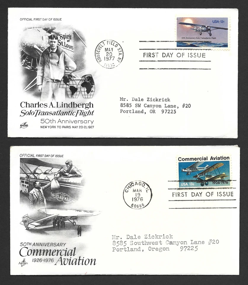 Flintkote Co FDC Lot Charles Lindbergh Aviation Benjamin Franklin Clara Maass - Image 2 of 4