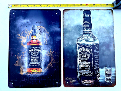 Jack Daniels Whiskey Bottle Label Tin Sign Old No 7 #7 Metal