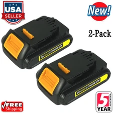 2x for Dewalt DCB203-2 DCB207 20V Max XR Battery 2.0Ah Lithium Ion Li-Ion 20Volt