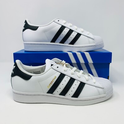 adidas Men's Shoes 5.5 Superstar Lace Up Sneakers Black and White Size 5.5