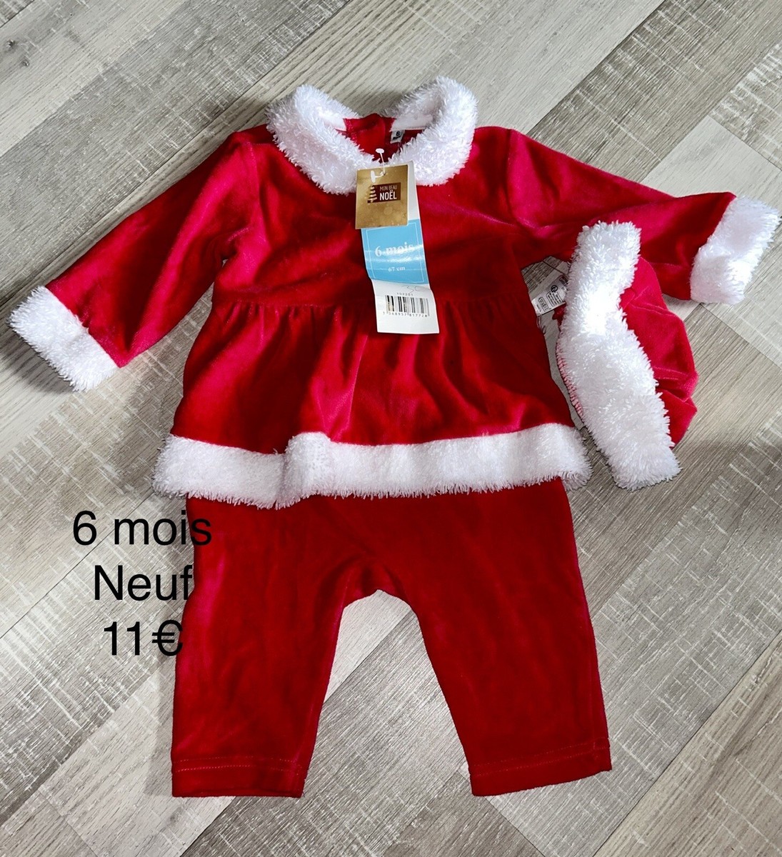 Combinaison Pyjama Pere Noel Bebe Fille Robe Catimini 18 Mois