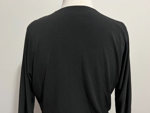 WHITE HOUSE BLACK MARKET V-Neck Blouson Faux Wrap Dress Black Size 4 NWOT - Picture 17 of 22