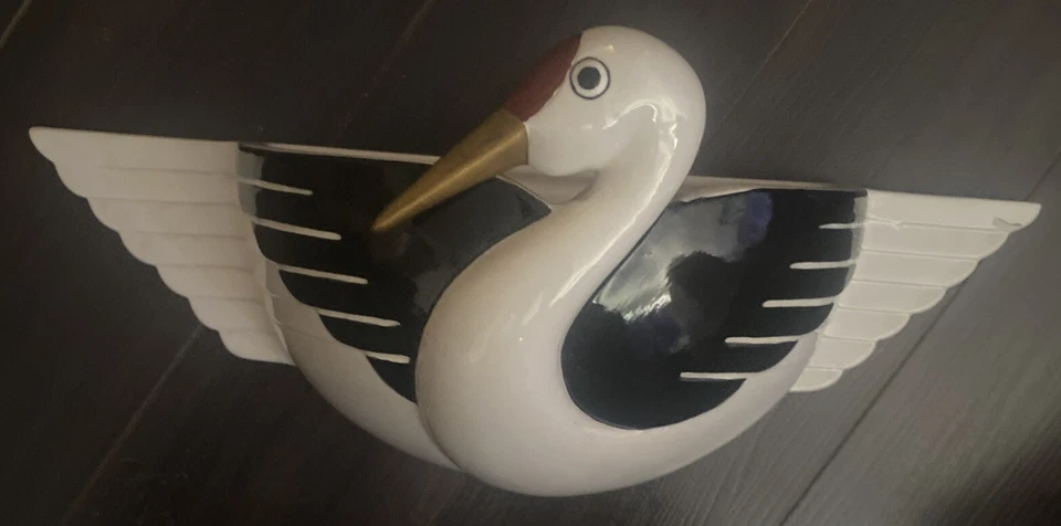 "Bolsillo de pared grúa imperial Fitz and Floyd Art Deco de colección 16,25"" de ancho x 6"" de profundidad x 7"" de alto" Foto 2 de 4