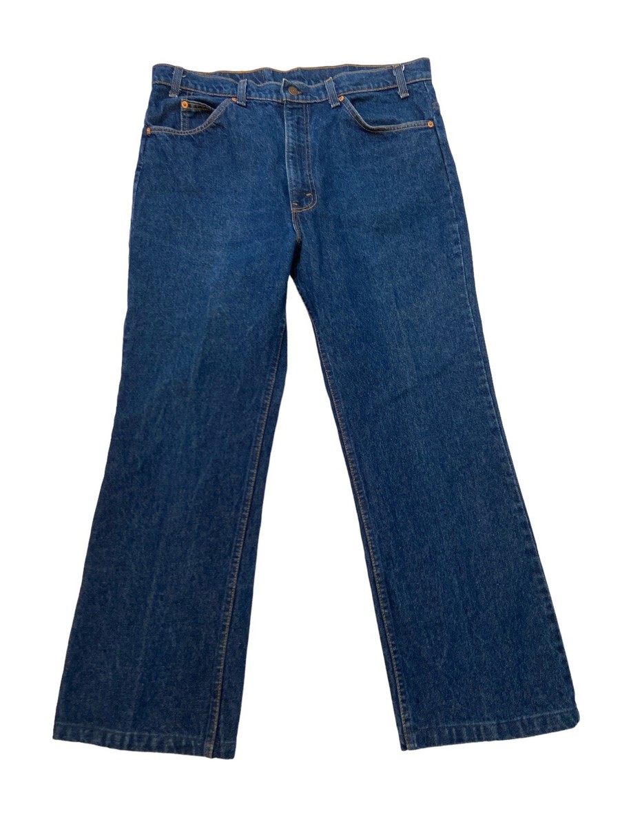 80s Levi's Orange Tab 517 Bootcut Jeans Men 38x29 Blue Denim USA