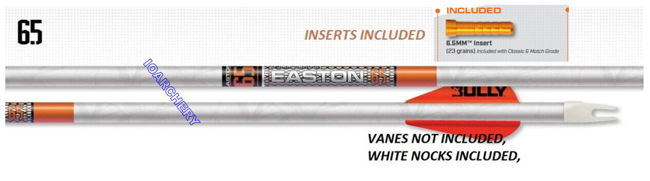 WHITEOUT 6.5 favorite 1 2 DZ SHAFTS All items free shipping INSERTS & cut free NOCKS
