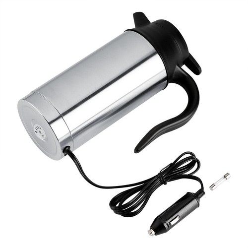 Stainless Steel Electric Car Kettle Heating Cup Mug 12V 750ml