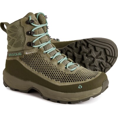 NWOB Vasque Women s Torre AT Waterproof Lace Up Gore-Tex Hiking Boots, Sage, 7