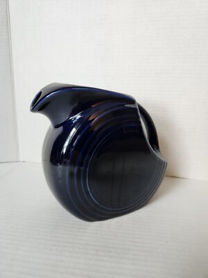 SEE NOTES Fiestaware Large Disk Pitcher Cobalt Blue Fiesta Juice Water Carafe 